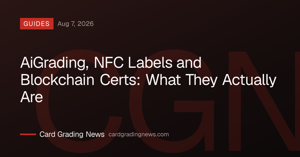 AiGrading, NFC Labels and Blockchain Certs: What They Actually Are