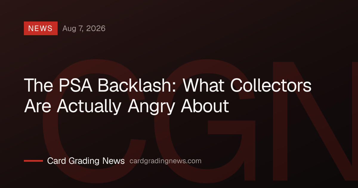 The PSA Backlash: What Collectors Are Actually Angry About