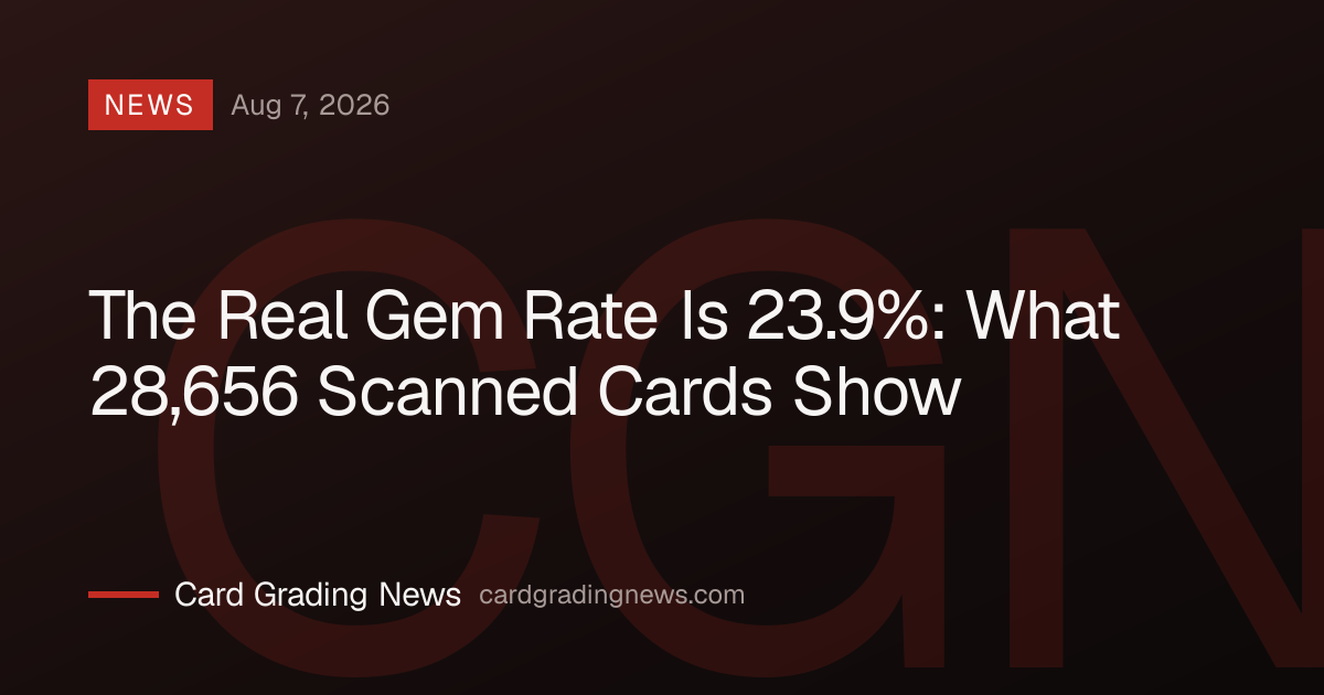 The Real Gem Rate Is 23.9%: What 28,656 Scanned Cards Show